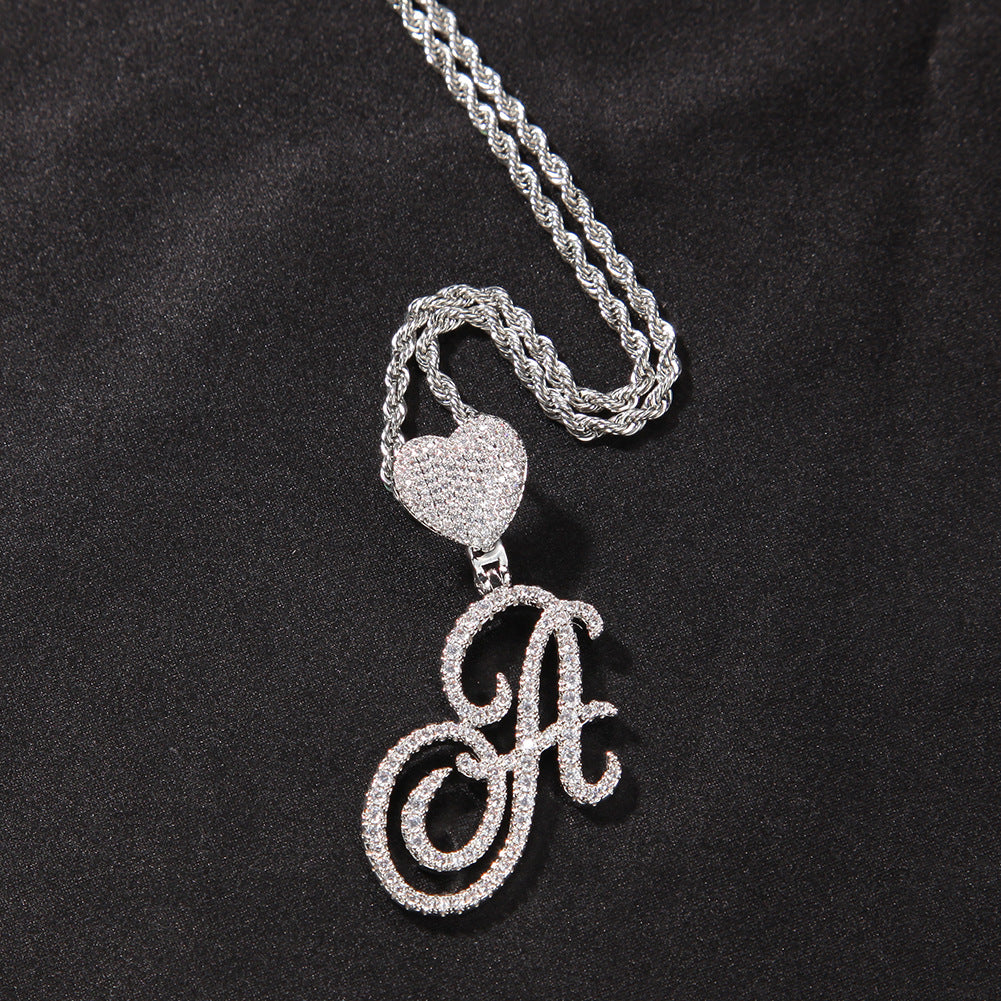 mens gold chain love button head floral necklace