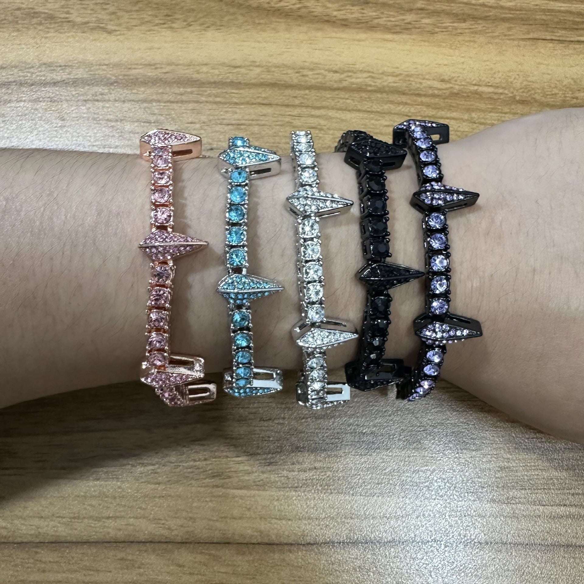 diamond tennis chain Black Panther bracelet