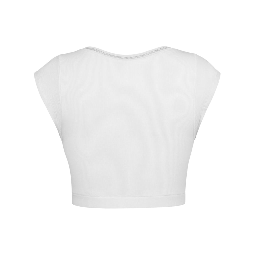 Slim Fit Ultra Short Sexy Spicy Girls Top Knitted Thread T-shirt