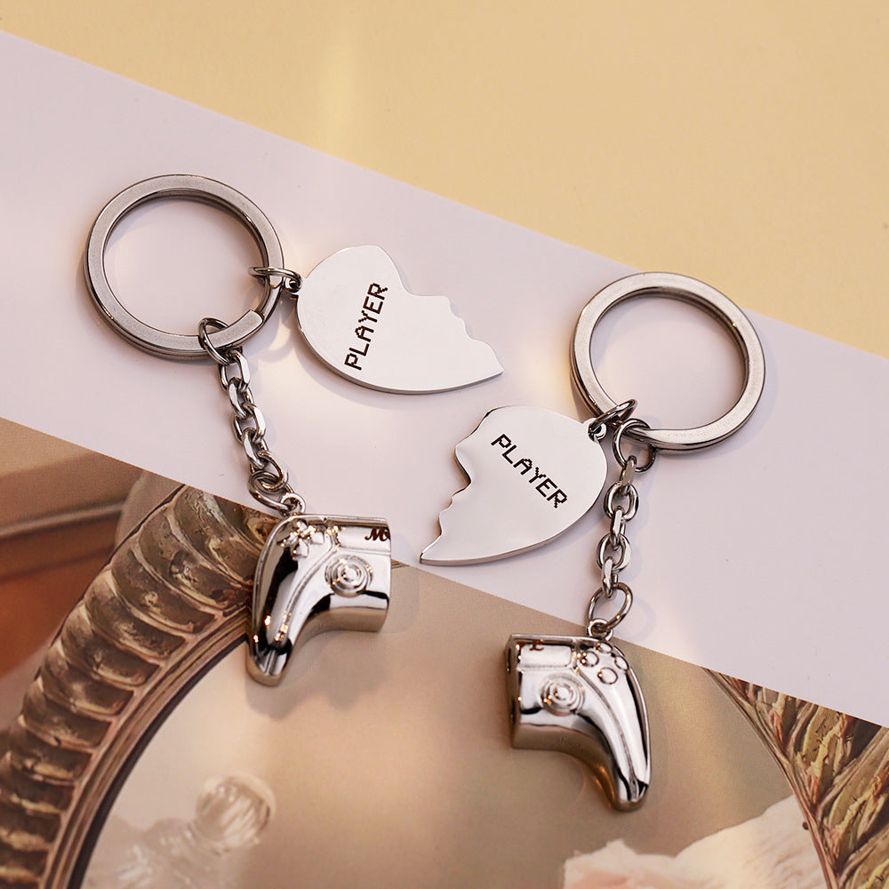 Heart engraved handle keychain Valentine's Day gift