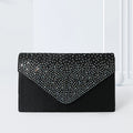 Colorful hot diamond black clutch