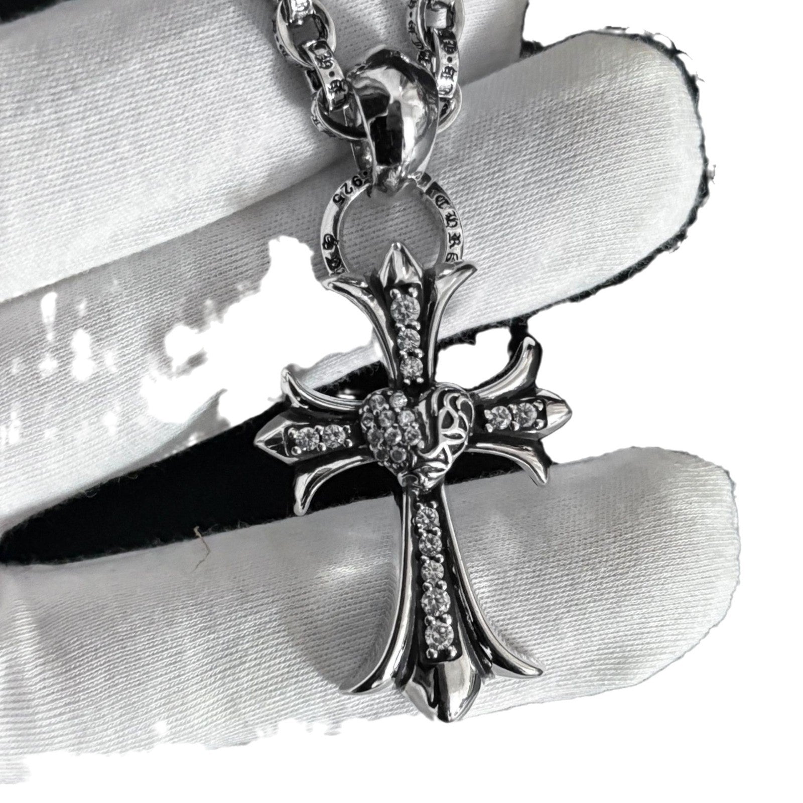 cross love letter chain necklace