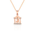 925 silver color gold necklace micro-set zircon accessories female carousel clavicle chain