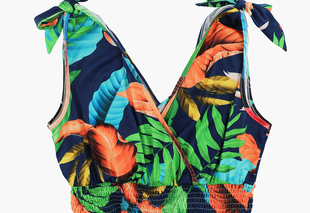 Hawaiian Beach Dress Summer Print Long Skirt Women's Dress