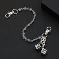 Retro cross flower ball bag chain