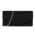 pleated striped veil flashing material handbag