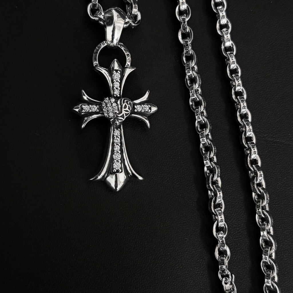 cross love letter chain necklace
