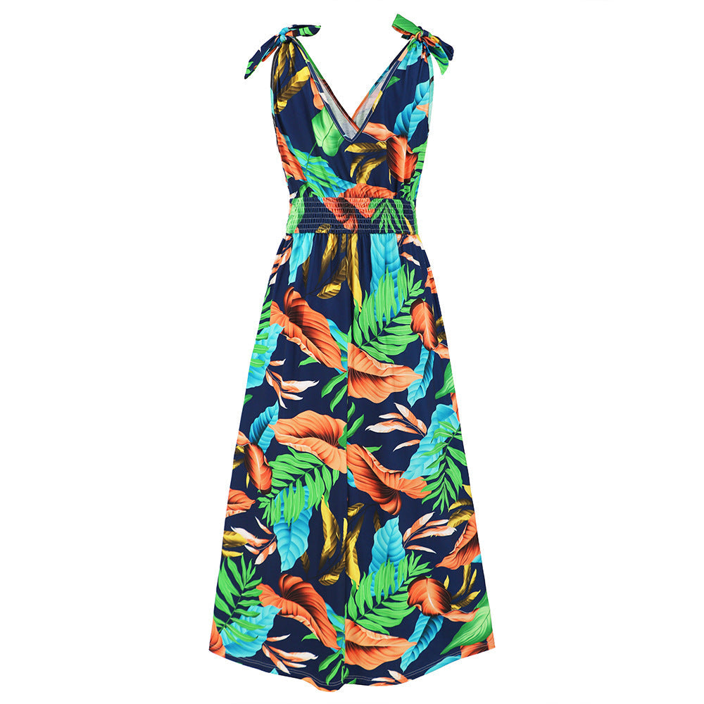 Hawaiian Beach Dress Summer Print Long Skirt Women's Dress