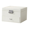 PU leather simple lock drawer table jewelry armoire