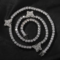 diamond tennis necklace butterfly chain