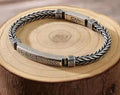 Square Spiral Pattern Silver Personalized bracelet