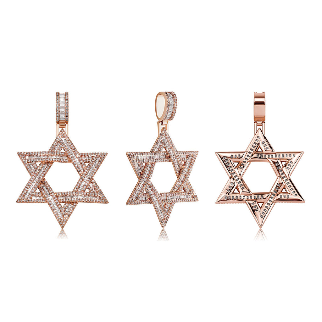 star of david necklace diamond pendant