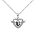 Customized Angel Projection Necklace with Diamonds