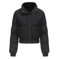 Autumn and winter women's short long-sleeved turtleneck warm jacket