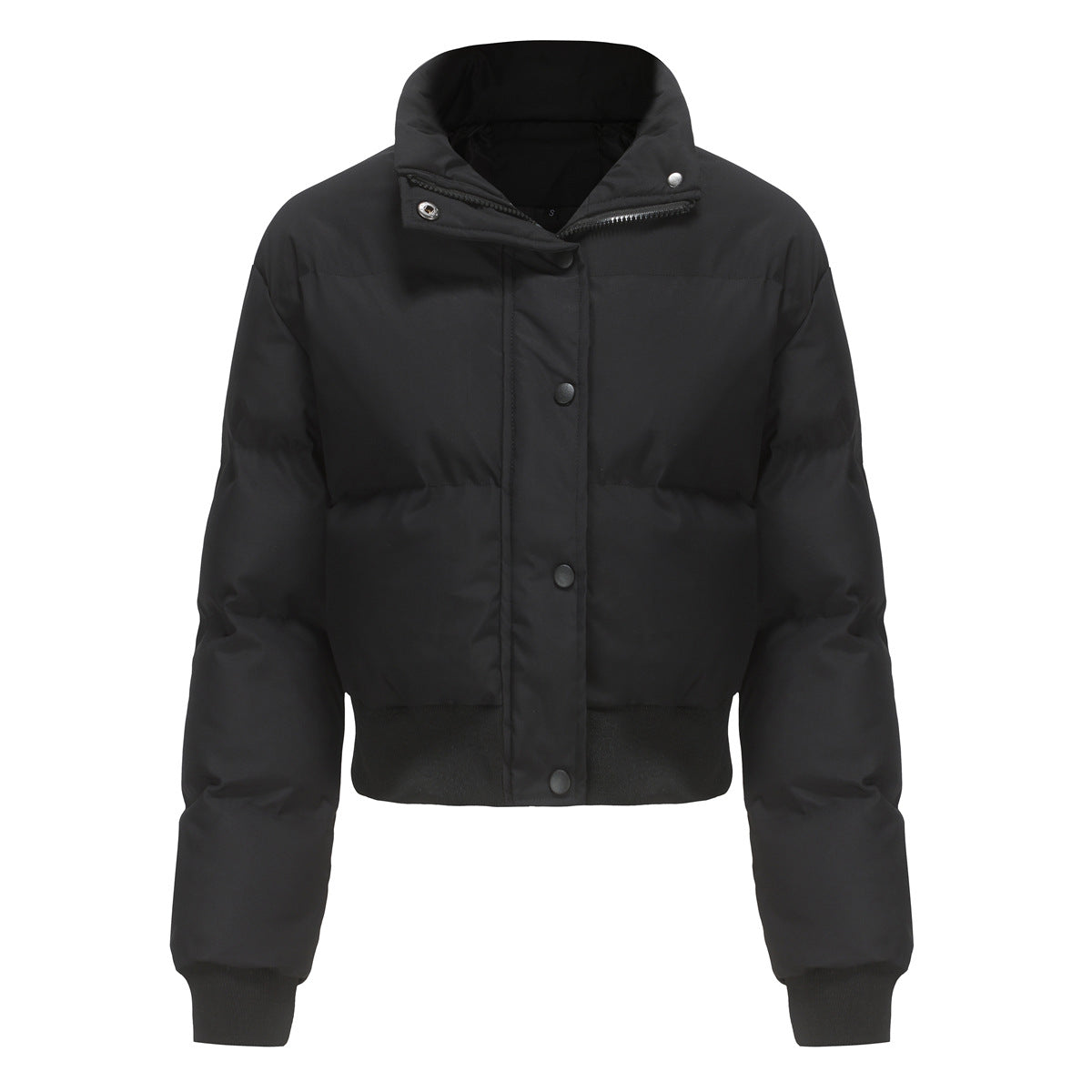Autumn and winter women's short long-sleeved turtleneck warm jacket