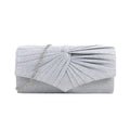 Pleated lace women's bag, solid color Clutch handbag