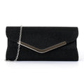 V-shaped metal strip flashing fashion evening bag