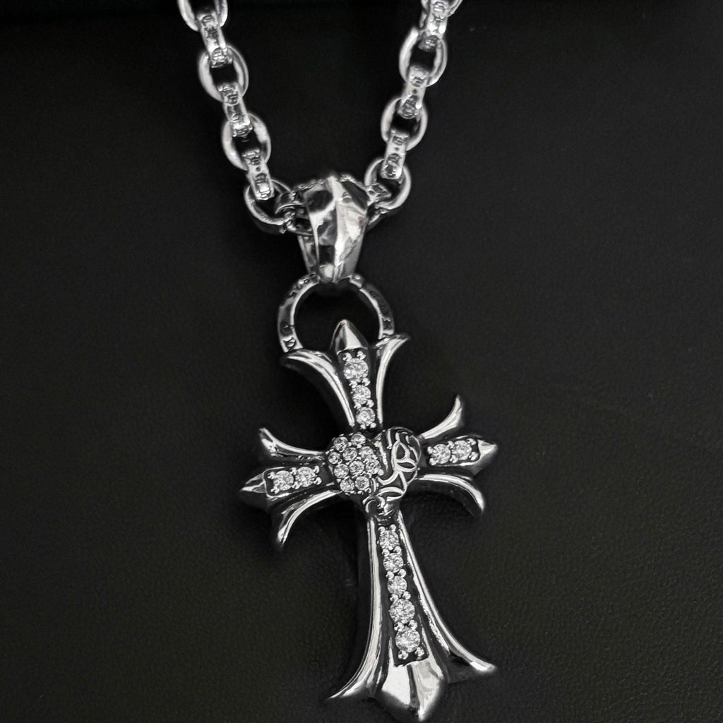 cross love letter chain necklace