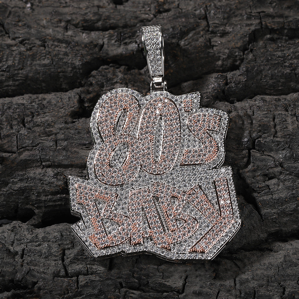 80Sbaby hip-hop diamond necklace