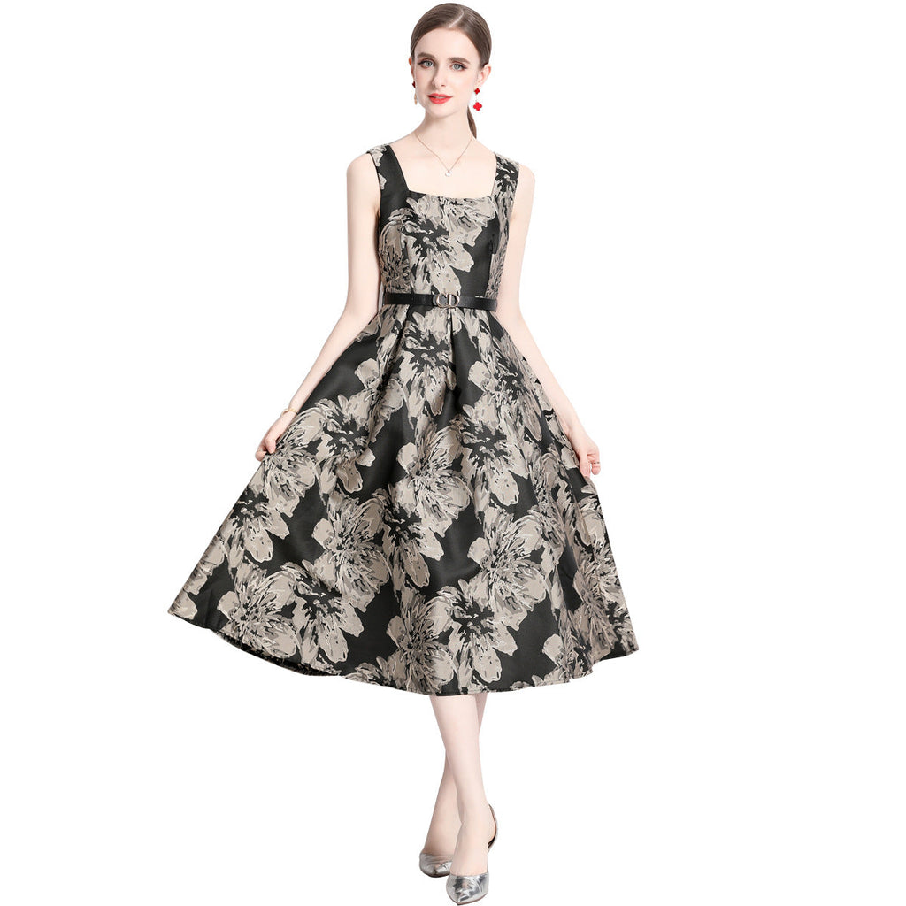 Summer sleeveless floral dress