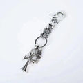Retro cross sword keychain