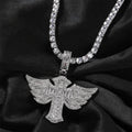 Angel Wings Cross Diamond Pendant
