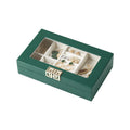 Rectangular PU leather window jewelry box