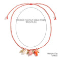 starfish shell necklace colorful rope braided ceramic necklace