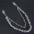 Retro fashion thorn shaped pearl bag chain