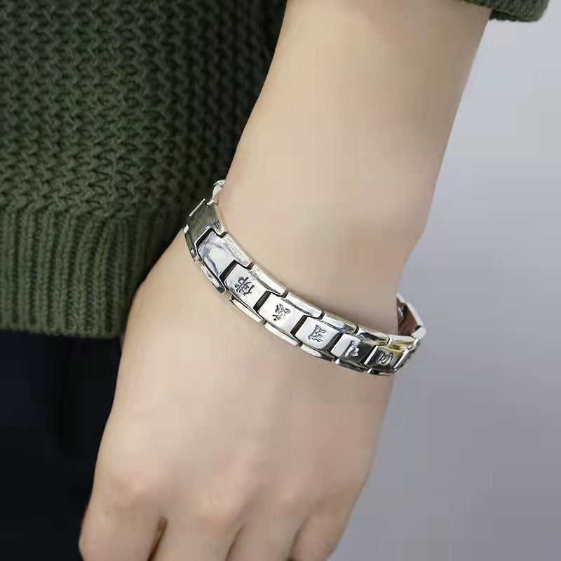 Simple and domineering six-syllable mantra bracelet