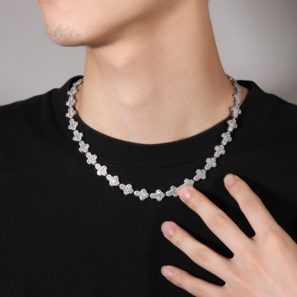 diamond necklace cross moissanite chain