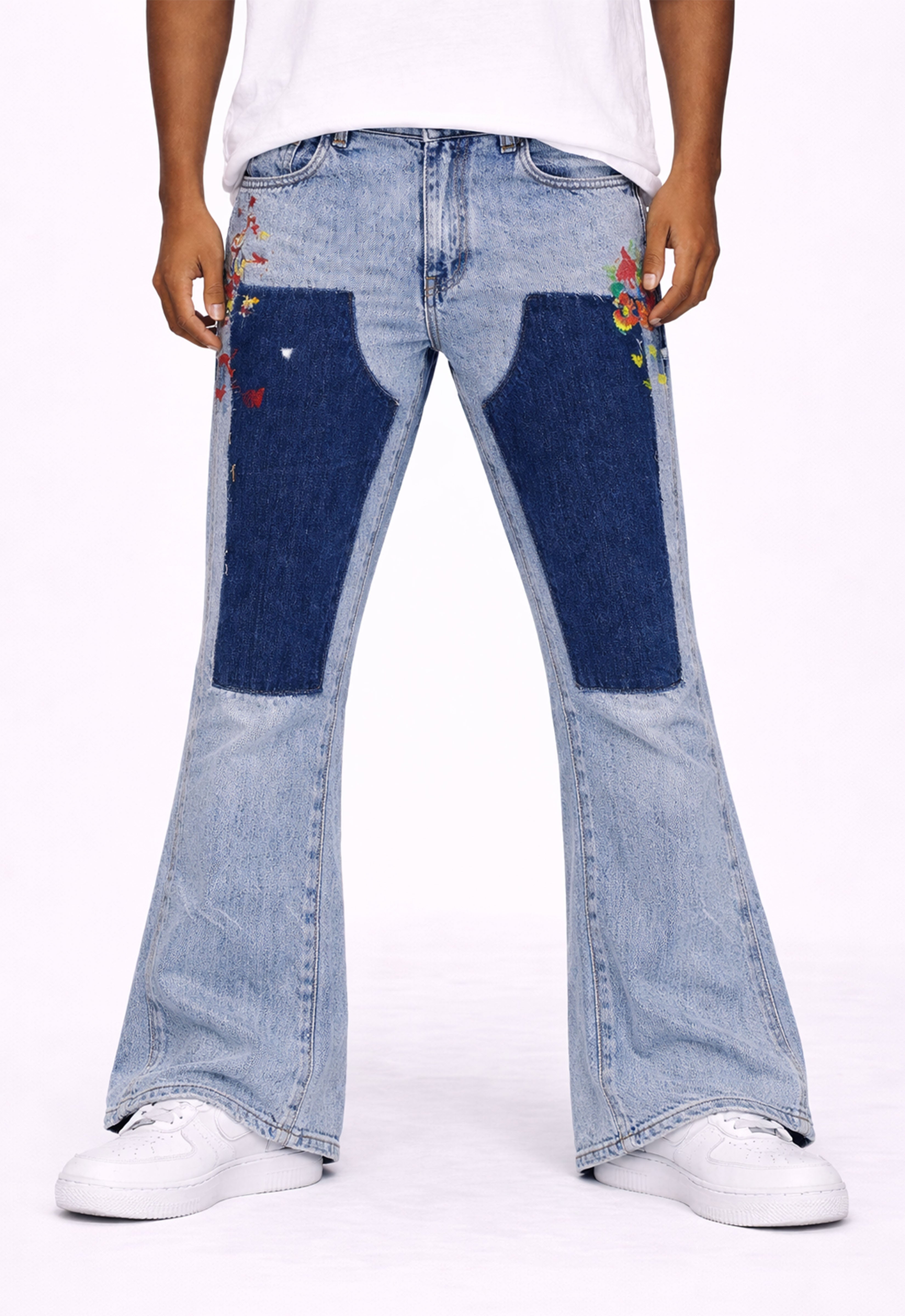 AZUL SPLIT PAINTERS DENIM