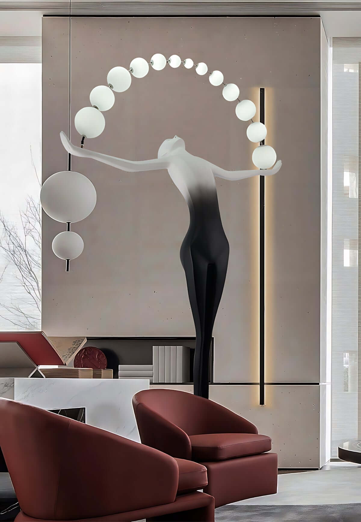 Olyvra Sculptural Floor Lamp