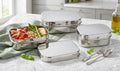 Nesting Stainless Steel Food Containers (Set of Three)