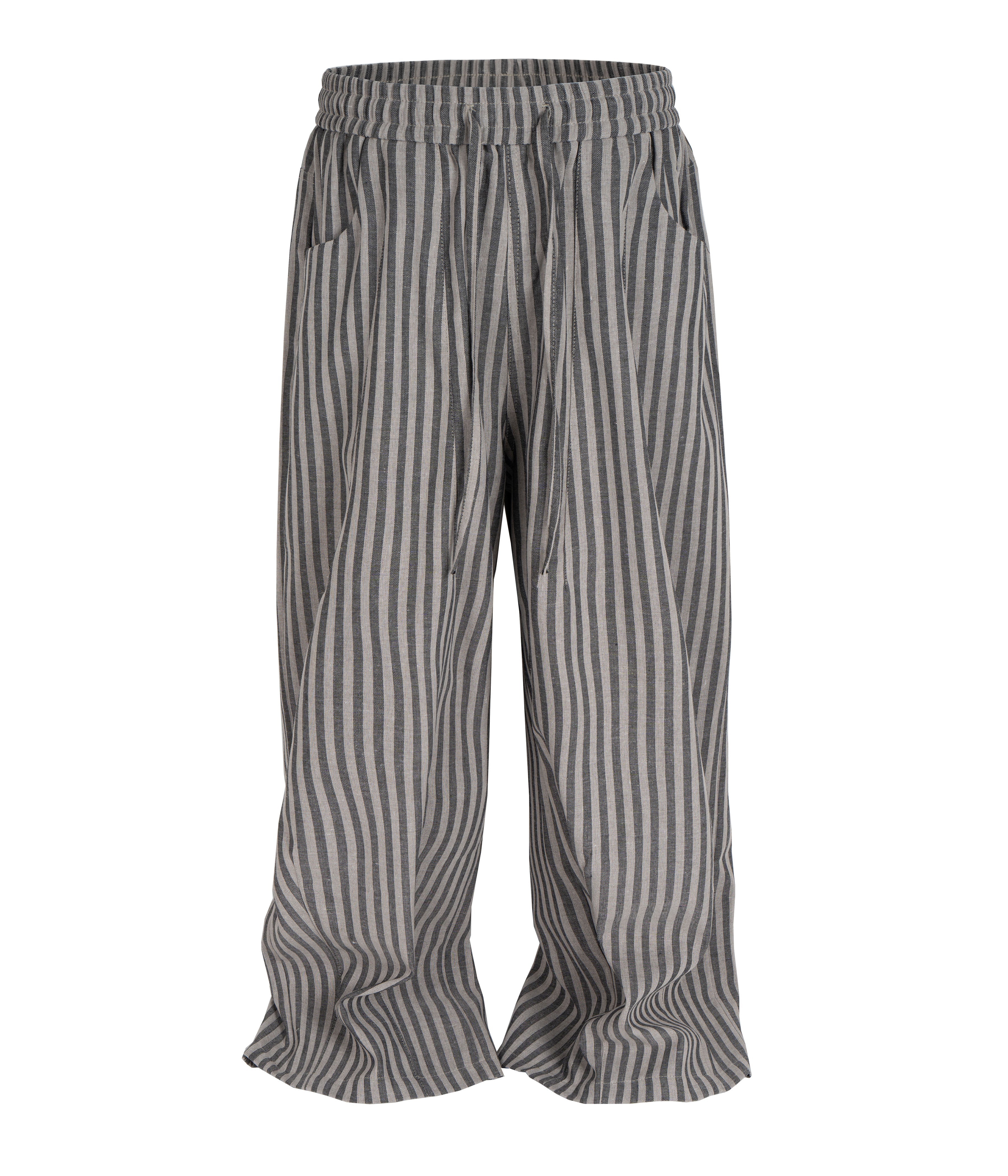 GREY STRIPED LOUNGE PANTS