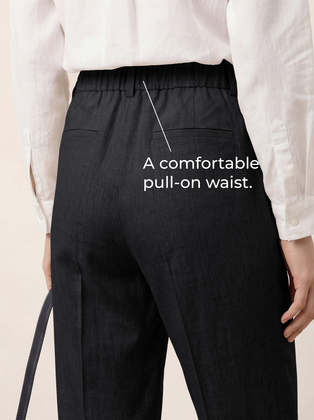 Linen Tailored Straight Full Length Pants LANDON