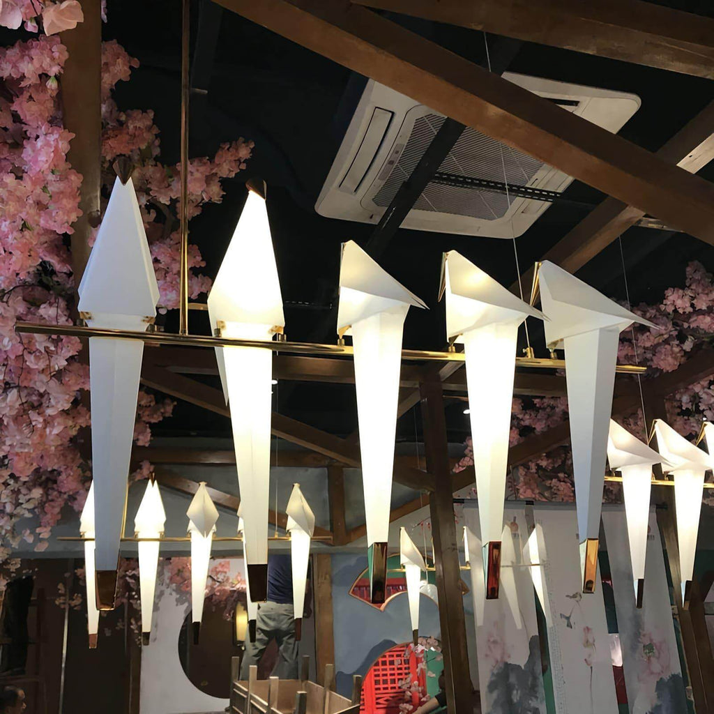 Paper Crane Chandelier