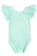 Pastel Green S/S Flutter Sleeve Leotard