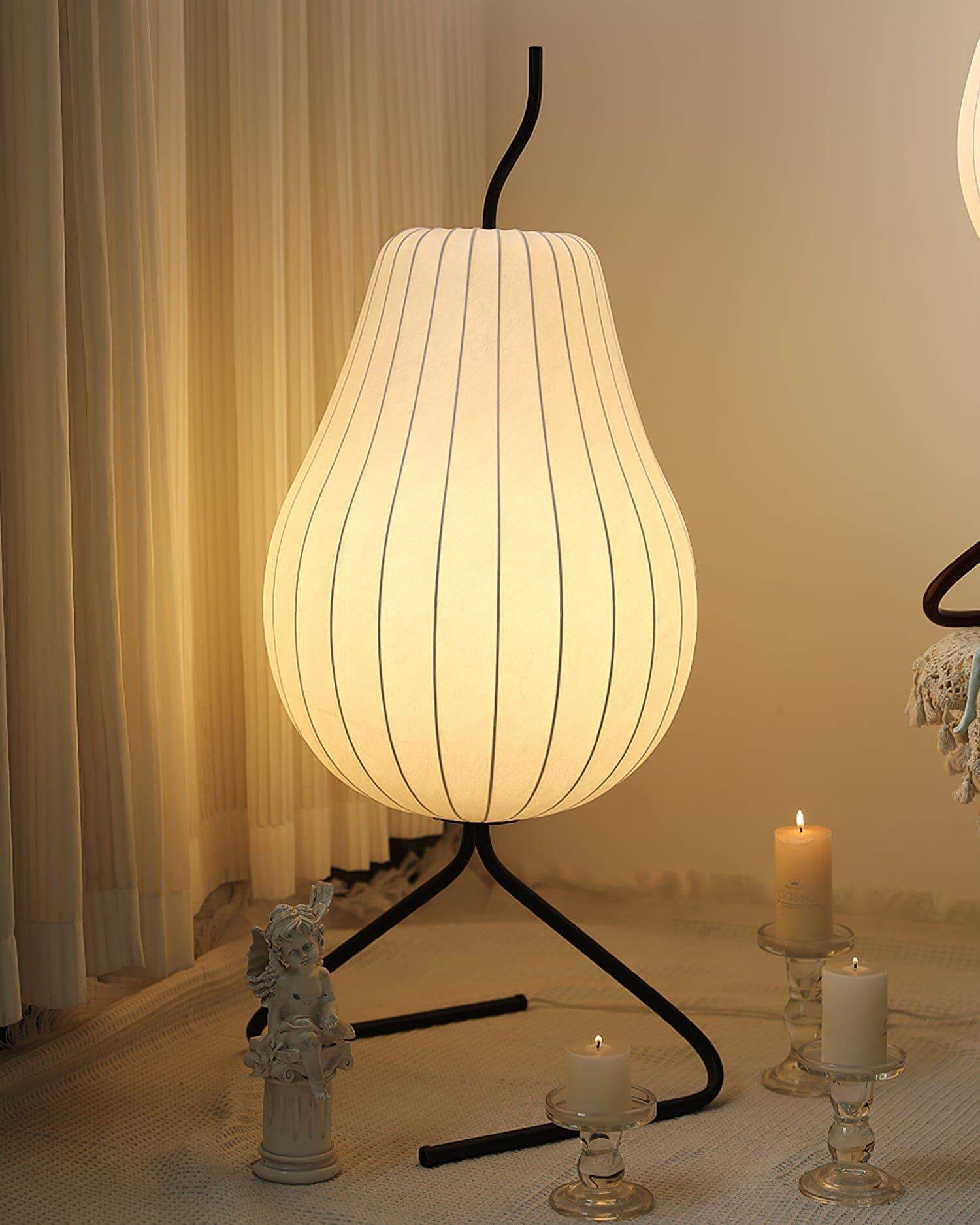 Pear Silk Floor Lamp