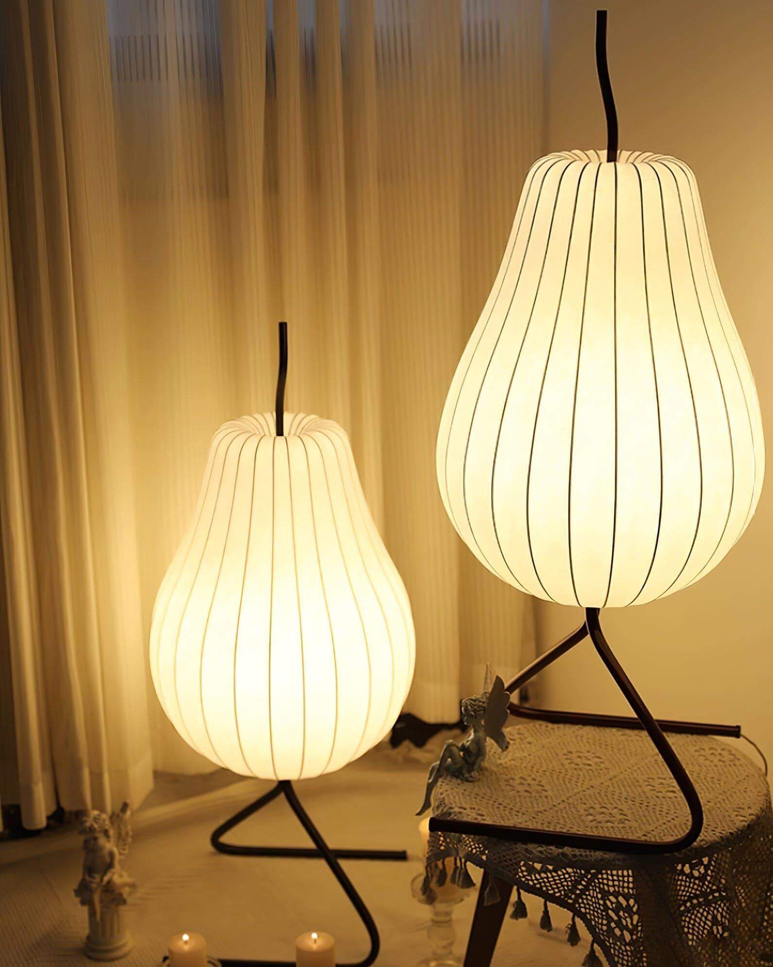 Pear Silk Floor Lamp