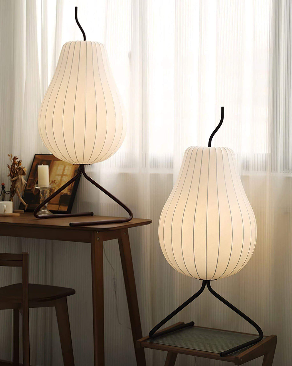 Pear Silk Floor Lamp