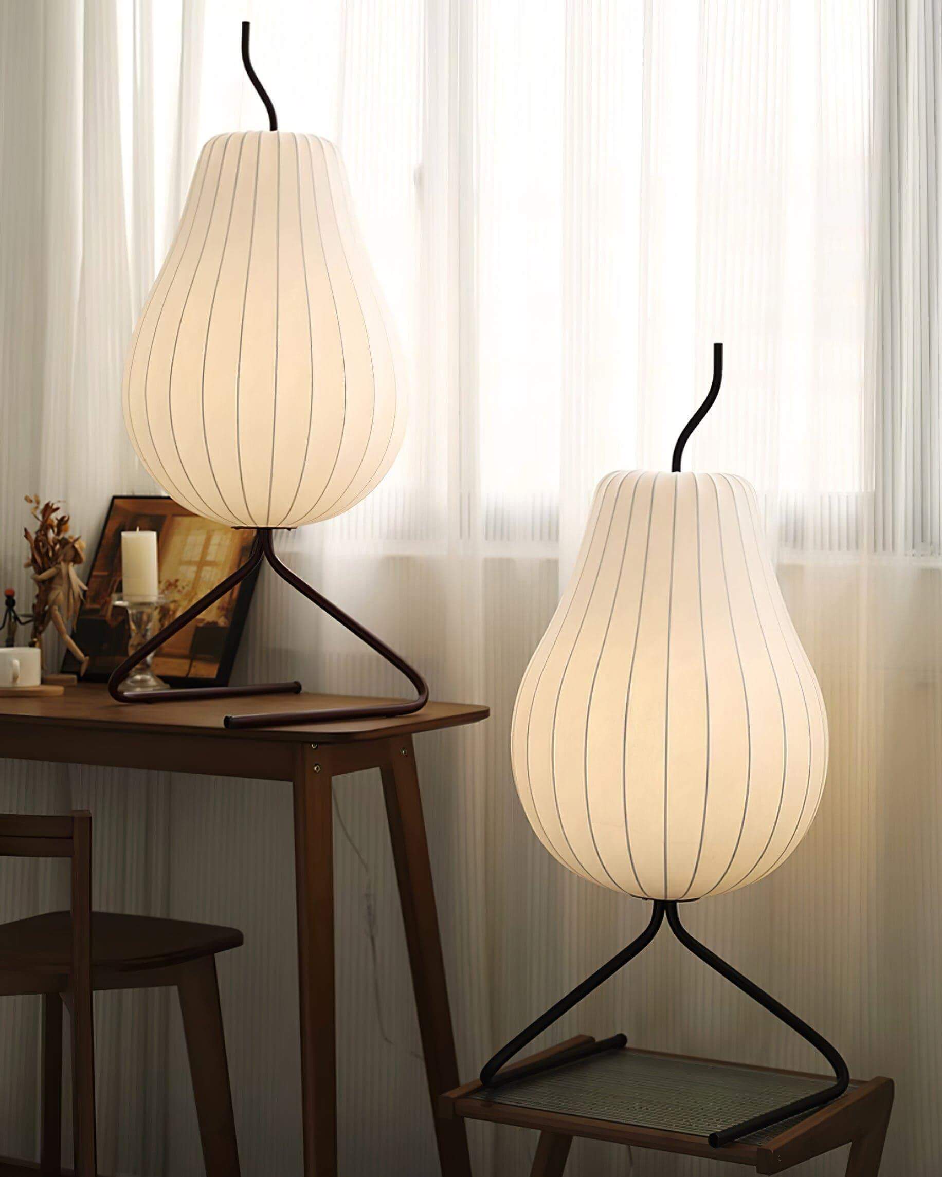 Pear Silk Floor Lamp