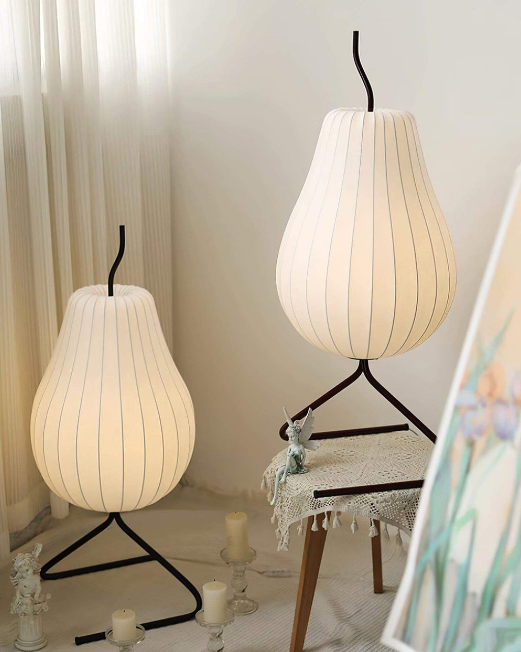 Pear Silk Floor Lamp