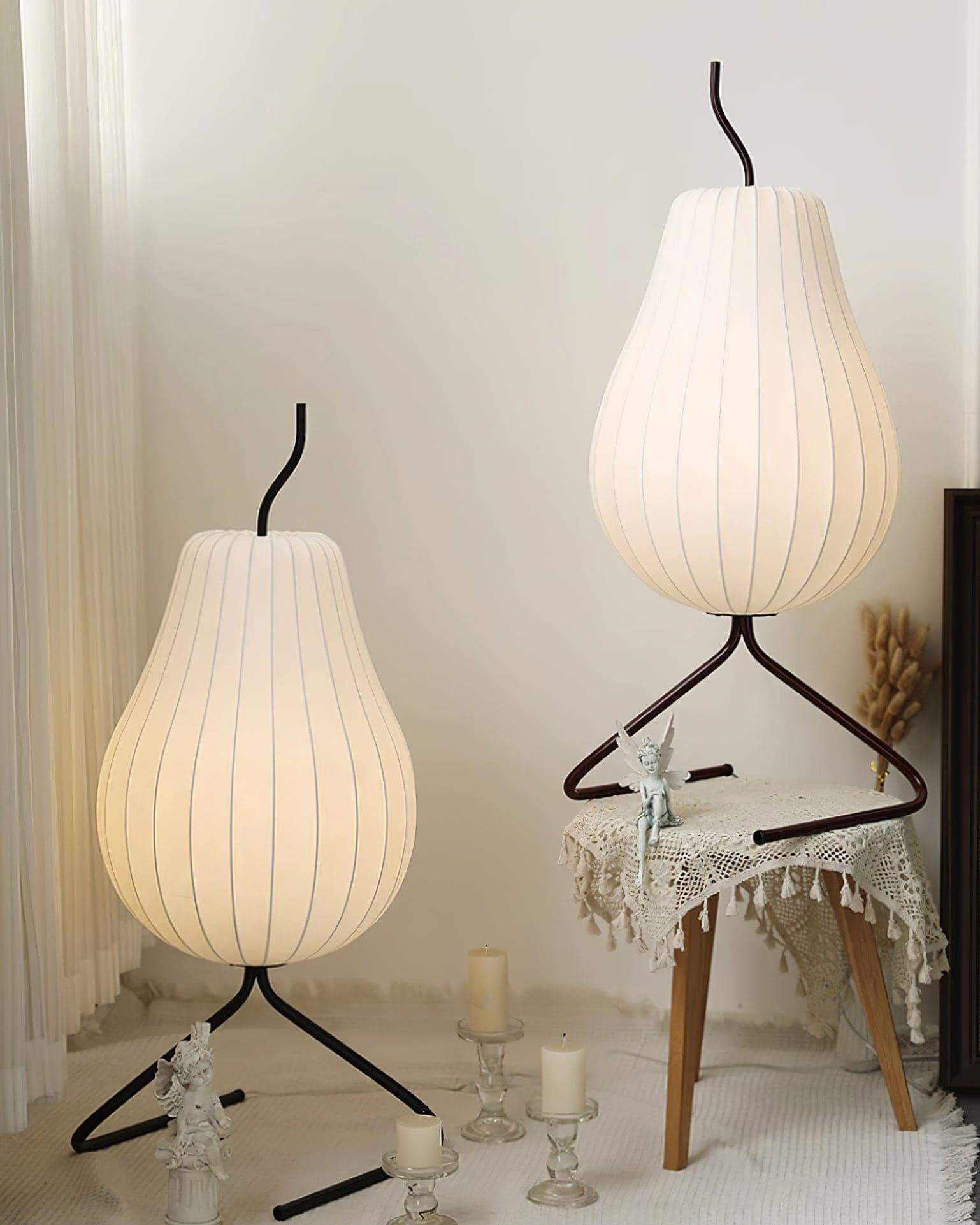 Pear Silk Floor Lamp