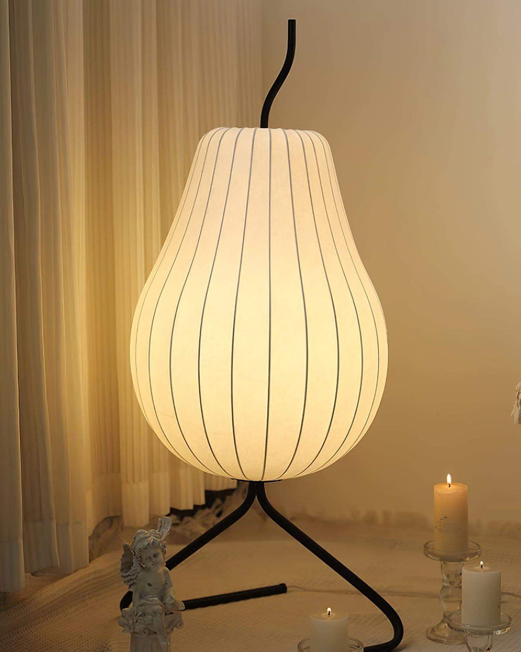 Pear Silk Floor Lamp