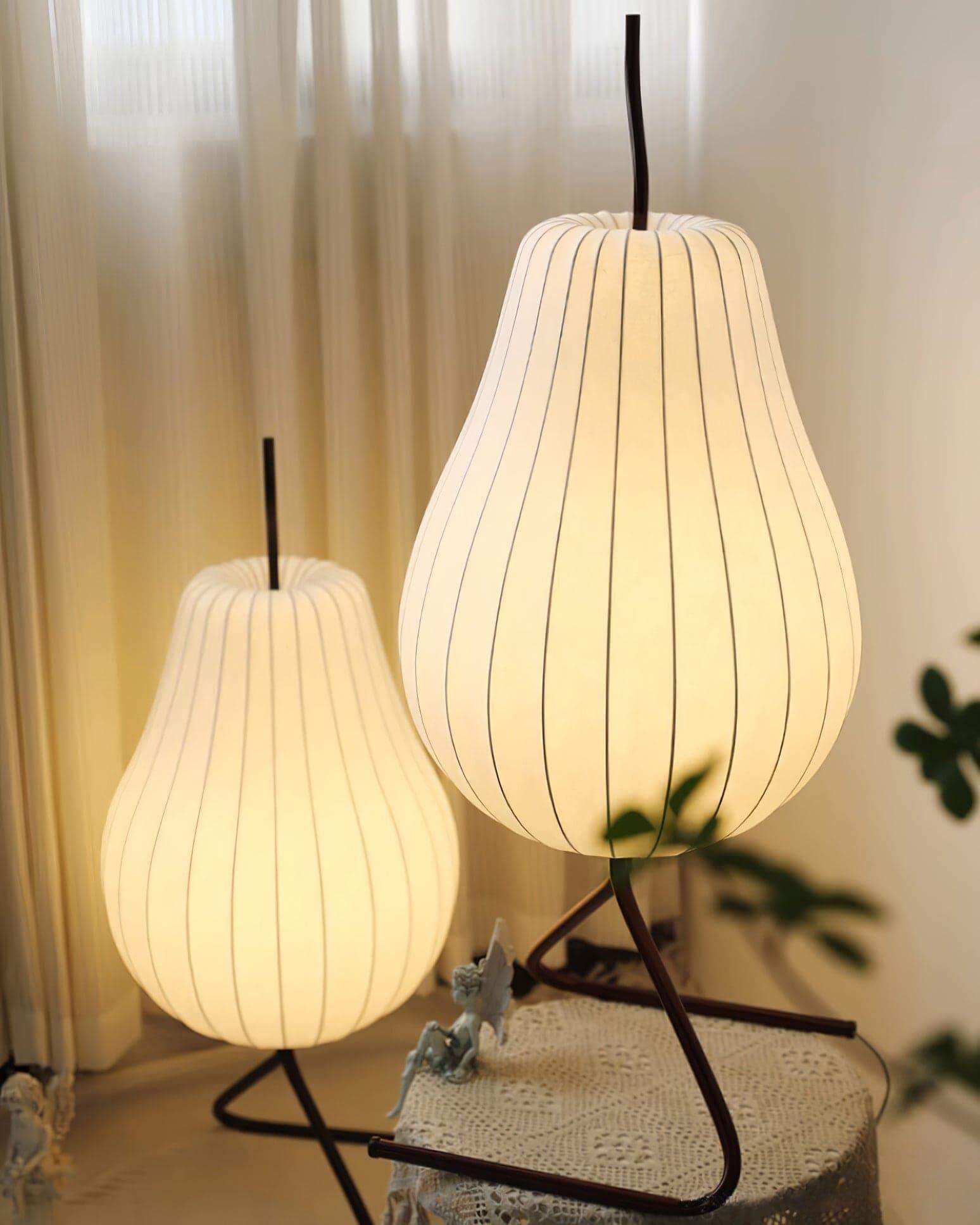 Pear Silk Floor Lamp
