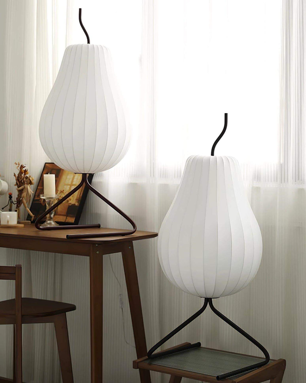 Pear Silk Floor Lamp