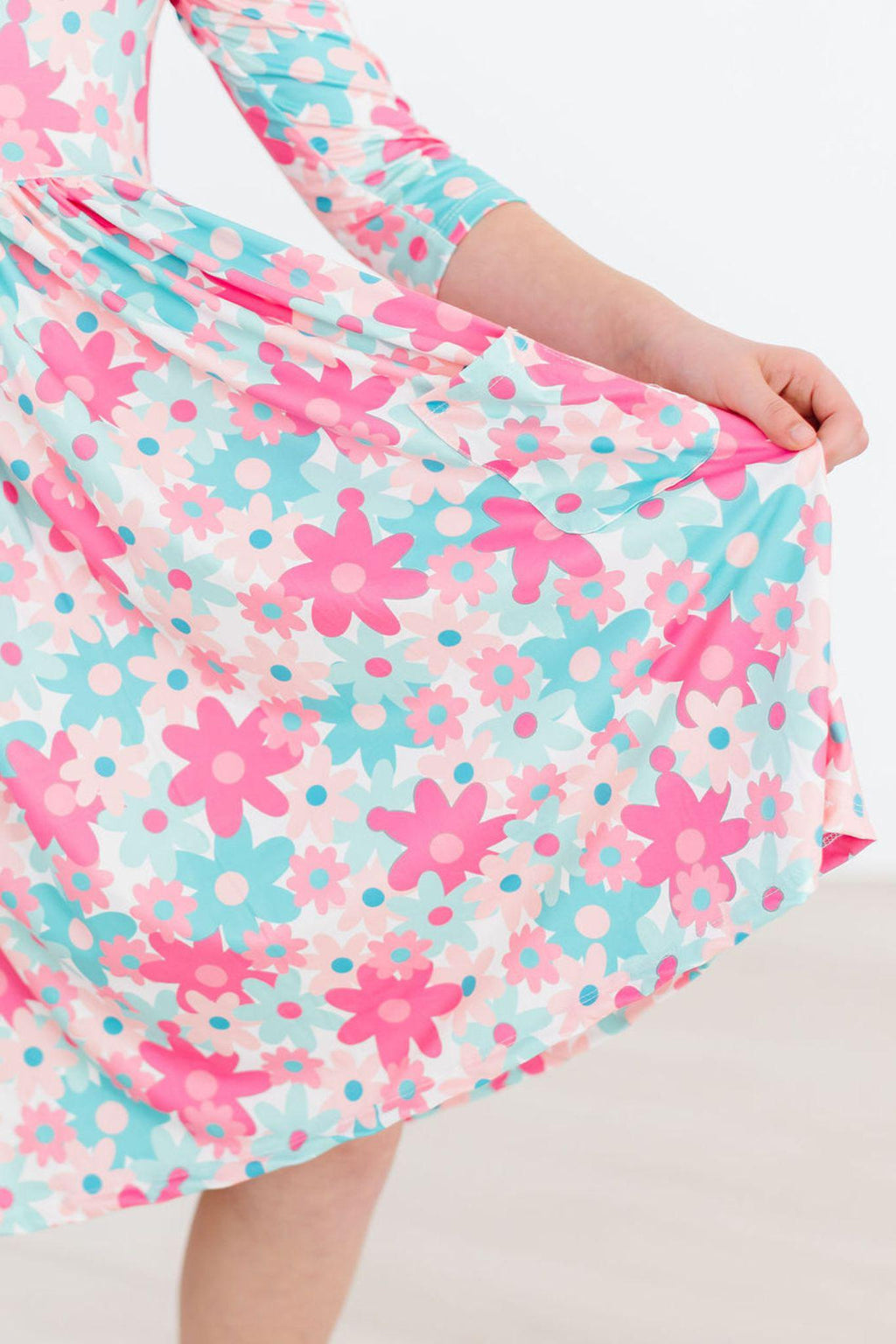 SALE Petal Perfection 3/4 Sleeve Pocket Twirl Dress