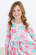 SALE Petal Perfection 3/4 Sleeve Pocket Twirl Dress