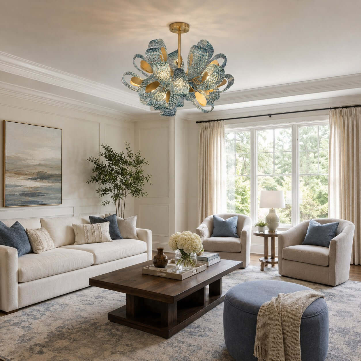 Petal Glass Chandelier